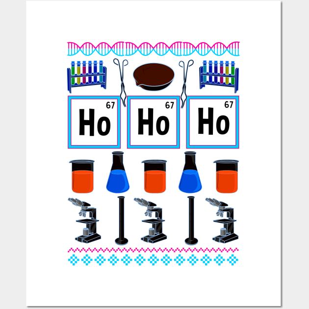 Science Gifts. Ugly Science Christmas Sweater. Ugly Chemistry Christmas. Wall Art by KsuAnn